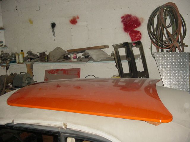 Side view of hood with base