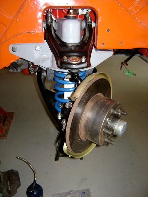 rotor and hub in place