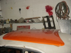 Side view of hood with base