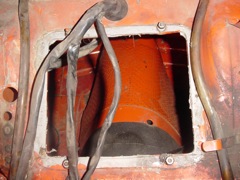 Heater box hole form outside