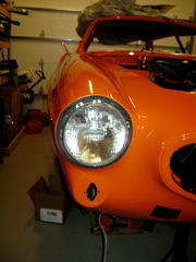 Headlight installed